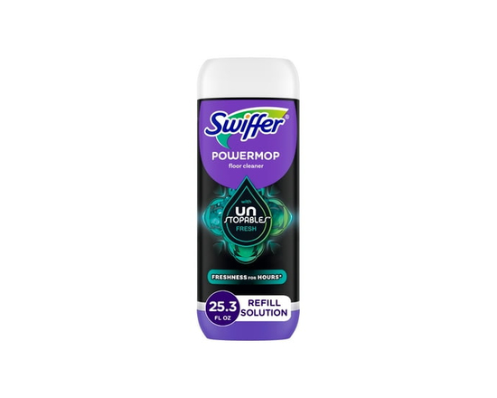 Swiffer PowerMop Floor Cleaning Solution with Unstopables Fresh Scent, 750 mL - 25.3 fl oz