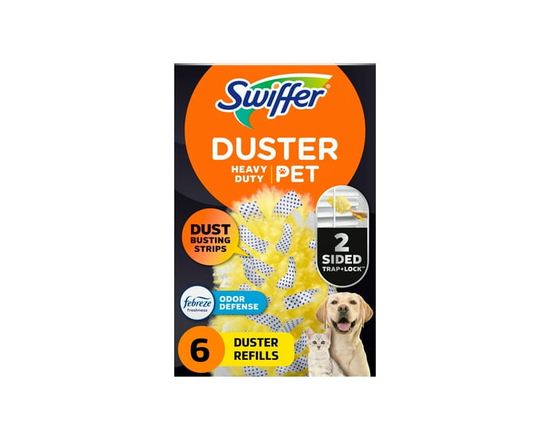 Swiffer Dusters Heavy Duty Multi-Surface Duster Refills for Cleaning, Pet, 6 Count