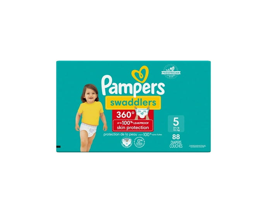 Pampers Swaddlers 360 Pull-On Diapers, Size 5 (27+ lbs), for up to 100% Leakproof Skin Protection - Size 5