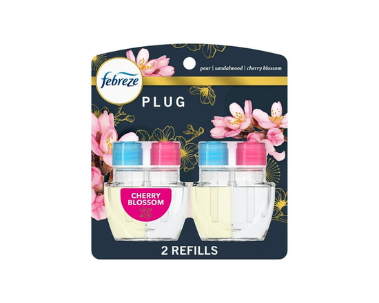 Febreze Plug In Air Freshener, Odor-Fighting Scented Oil Refill, Cherry Blossom 2 Refills - Other