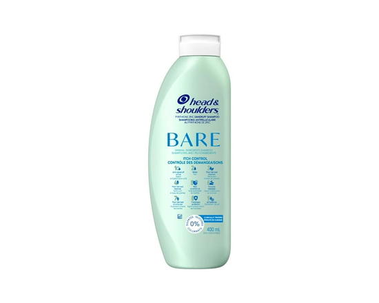 Head & Shoulders BARE Shampooing Antipelliculaire Contrôle des Démangeaisons, Traitement Antipelliculaire - 400ml