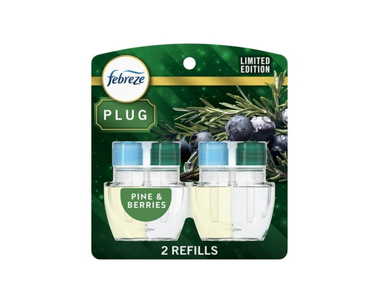 Febreze Odor-Fighting Fade Defy PLUG Air Freshener Winter Spruce Oil Refill, 2 Refills - Other