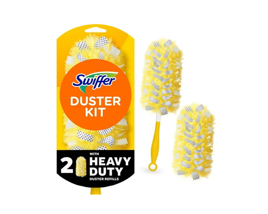 Swiffer Duster Kit with Short Handle, Heavy Duty Dusting Starter Kit with