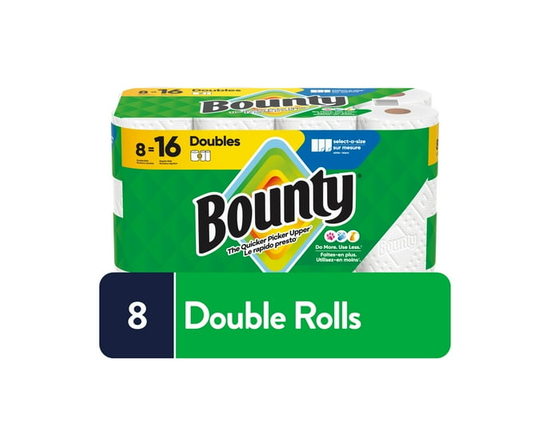 Bounty Paper Towel 8 Rolls (16 Regular Rolls Equivalent)