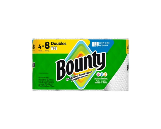 Bounty Paper Towel 4 Rolls (8 Regular Rolls Equivalent)