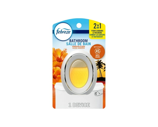 Febreze Bathroom Air Freshener, Odor-Fighting, Hawaiian Aloha Scent, 1ct