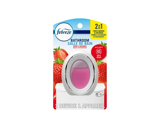 Febreze Assainisseur d'Air pour la Salle de Bain, Anti-Odeurs, Parfum Baies Vivifiantes, 1 Unité - 7,5 ml