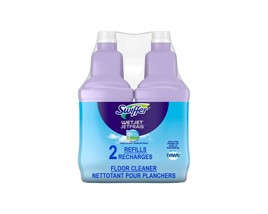 Swiffer WetJet with The Power of Dawn Floor Cleaner, Fresh Scent, Pack of 2 - 2X1.25L