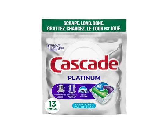Cascade Platinum Dishwasher Pods, Dishwasher Detergent, Dish Detergent Soap, Fresh 13CT