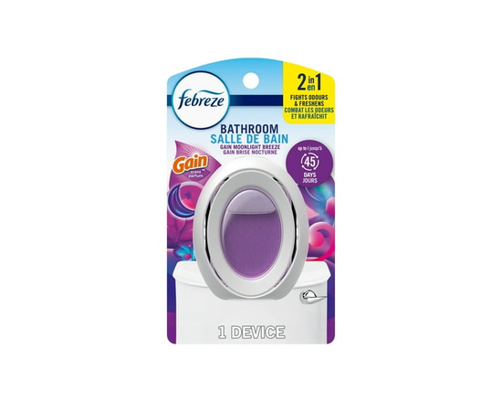 Febreze Bathroom Air Freshener, Odor-Fighting, Gain Moonlight Breeze Scent 1ct