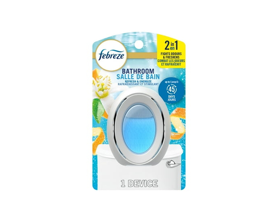 Febreze Bathroom Air Freshener, Odor-Fighting, Refresh & Energize Scent, 1ct