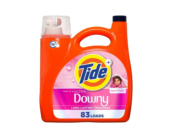 Tide Plus Boost of Ultra Downy Liquid Laundry Detergent, April Fresh Scent, Laundry Detergent Liquid with Long-Lasting Freshness, 3.46 Litres, 83 Wash