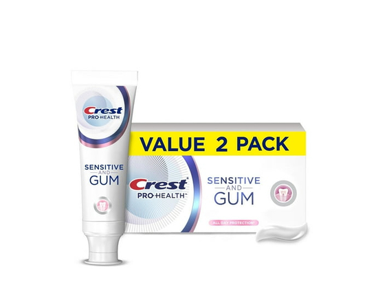 Crest Pro-Health Sensitive and Gum All Day ProtectionToothpaste 2x- Anticavity, Antibacterial Fluoride Toothpaste, Clinically Proven, Sensitivity Toot