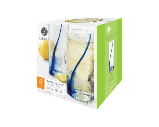 Libbey Blue Ribbon Cooler Glass Set