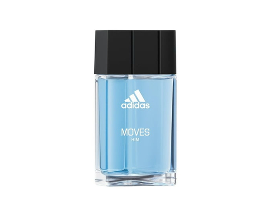 adidas Moves for Him Eau de Toilette for Men, Aromatic fragrance, Top notes: green apple, anise, Italian parsley, peppermint, mandarin, and black pepp