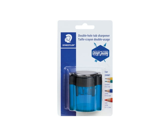Staedtler Manual pencil Metal Sharpener - 2 Holes with Hinged Lid, 1pc