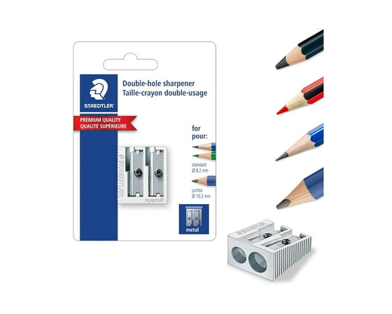 Staedtler Metal Manual Sharpener with 2 Holes