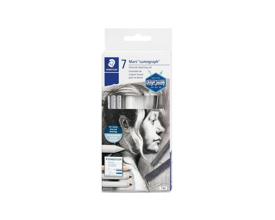 Staedtler Mars Lumograph Charcoal Drawing Set, 7 Pieces