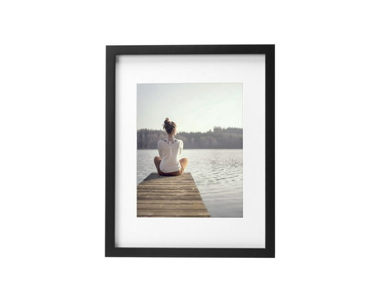 DesignOvation Gallery 4" x 6" Natural Picture Frame - 11" x 14" matted to 8" x 10"