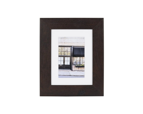 DesignOvation Museum 6" x 8" Matted to 4" x 6" Brown Picture Frame - 6" x 8" matted to 4" x 6"