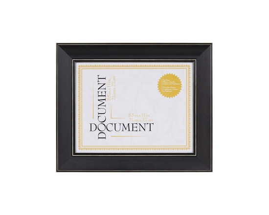 DesignOvation Bagnell 8.5" x 11" Black Document Frame - Other