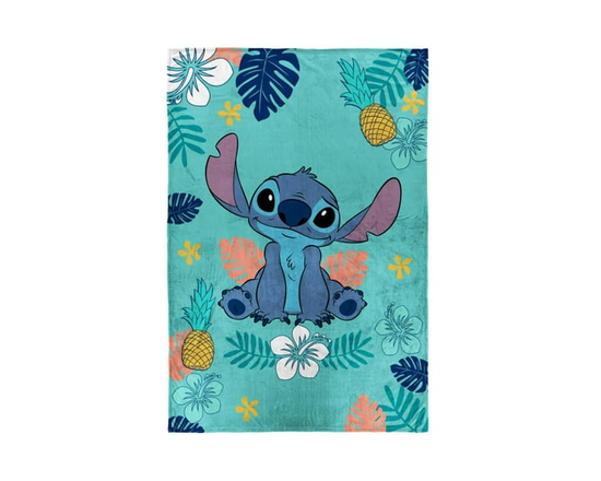 Disney Lilo and Stitch Kids Island Vibes Fleece Blanket, 100% Polyester - 62" x 90"
