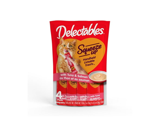 Delectables Tuna & Salmon Squeeze Up™ Cat Treats 4 Pack - Single serve