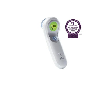 Braun BNT300CA No Touch + Forehead Thermometer with Colour-Coded Fever Guidance - 1