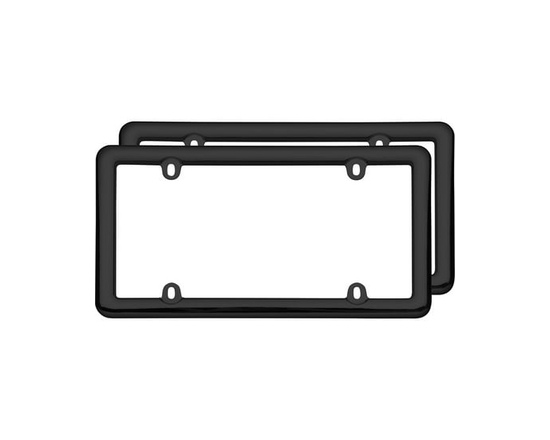 Cruiser Accessories Nouveau Valu-Pak License Plate Frames, Black Plastic - Universal