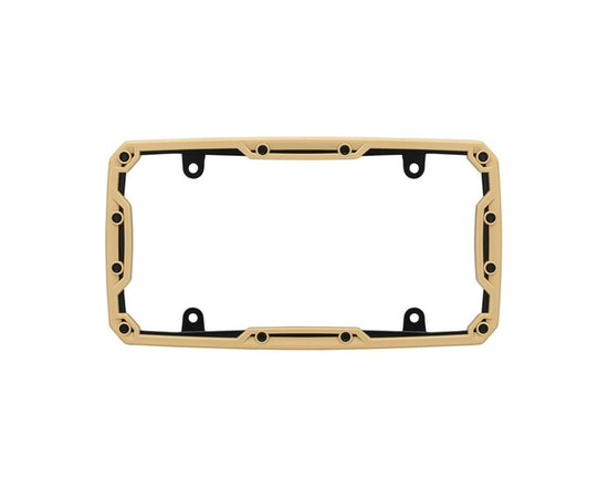 Cruiser Accessories Beadlock License Plate Frame, Matte Tan/Black - Universal