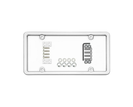 Cruiser Accessories Ultimate Tuf Combo Chr/Cl License Shield - Universal (Clear)