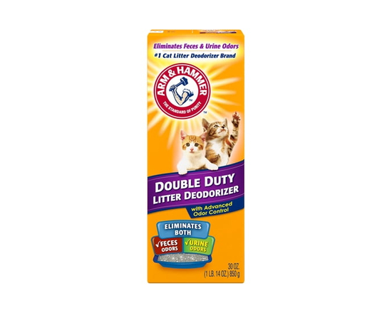 Arm & Hammer Double Duty Cat Litter Deodorizer with Baking Soda, Eliminates Feces and Urine Odours, Works with any Litter, 850g - 850 G