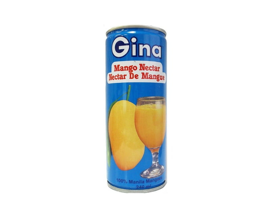 Gina Mango Nectar, mango juice, real mango puree - 240 mL