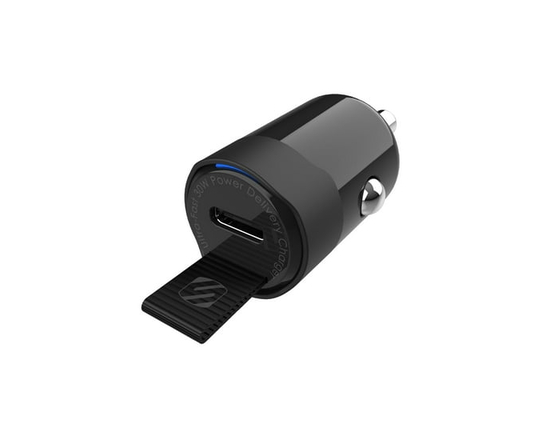 Scosche CPDC30-RP Car Charger USB-C Single Port 30W Power Delivery Cigarette Ligher Adapter. - Compact