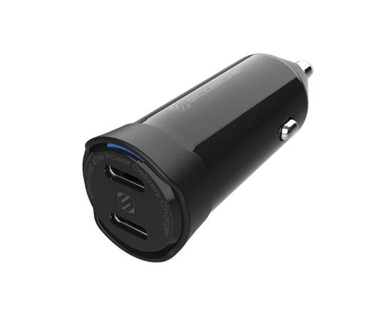 Scosche CPDCC40M-SP PowerVolt 40W Certified USB-C Dual Port Power Delivery Cigarette Lighter Adapter - 40w