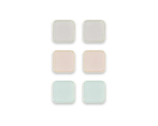 Quartet Square Magnets, Magnets, Assorted Colours, 1" x 1", 6 Pack