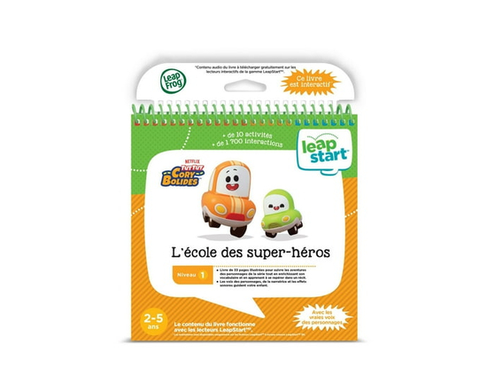 LeapFrog LeapStart Tut Tut Cory Bolides - Cory Bolides - L’école des super-héros - Livre d'activités interactif - Version française, 2-5 Ans