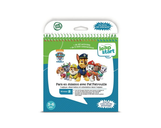 LeapFrog LeapStart 3D Livre éducatif (Niveau 2) Pars En Mission Avec Pat' Patrouille - Livre d'activités interactif - Version française, 3-5 Ans