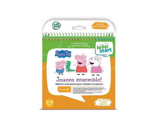 LeapFrog LeapStart Peppa Pig Jouons ensemble! - Livre d'activités interactif - Version française, 2-4 Ans