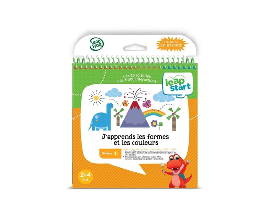 LeapFrog LeapStart J'apprends les formes Et les couleurs - Livre d'activités interactif  pour bébé - Version française