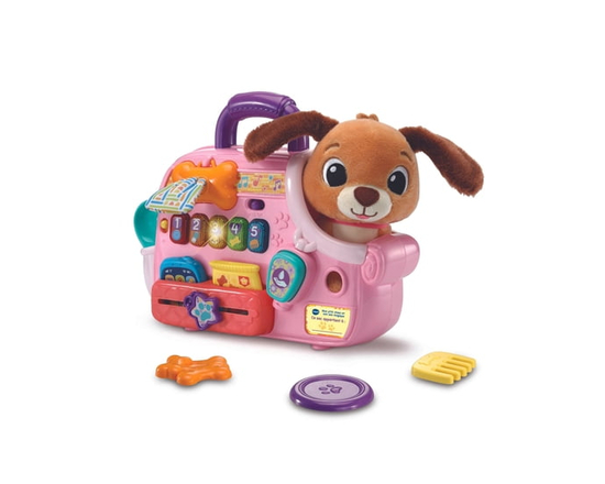 VTech Mon p'tit chien et son sac magique avec chiot en peluche- Version française