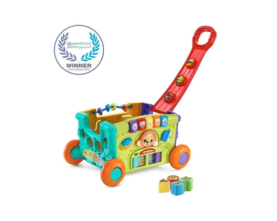 VTech Sort & Discover Activity Wagon - 4 Sides of Play - Baby and Toddler Toy - English Version