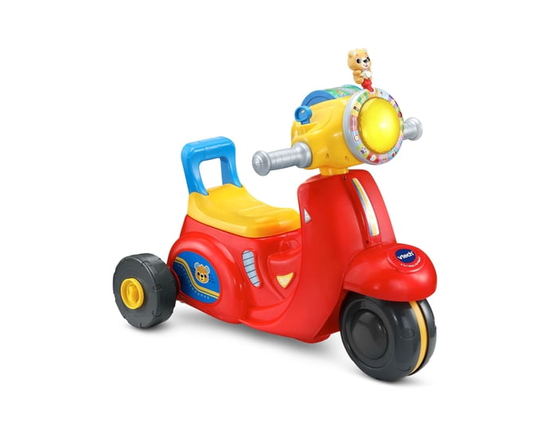 VTech Porteur scooter interactif 2 en 1 - Trottinette transformable pour tout-petits - Version française