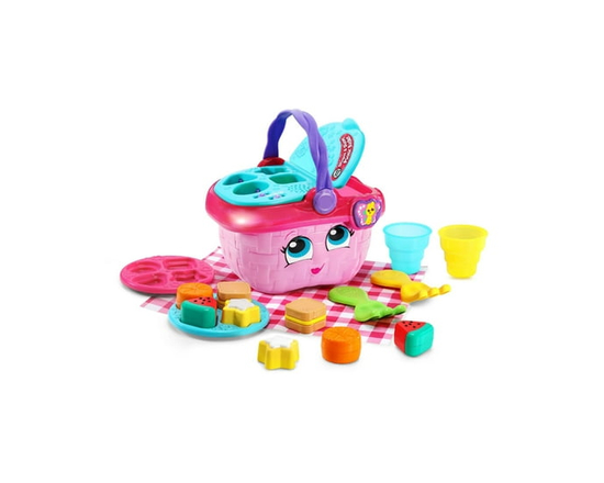 LeapFrog Shapes & Sharing Picnic Basket™ - Pretend Role Play for Toddlers - English Version - 6.22 x 8.66 x 6.69 inches