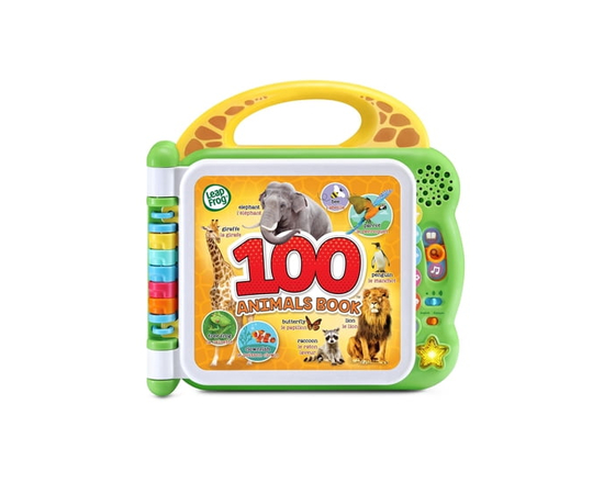 LeapFrog 100 Animals Book - Interactive Take-Along Word Book - Bilingual English & French Version