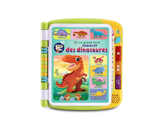 LeapFrog Le grand livre interactif des dinosaures avec des pages interactives - Jouets éducatifs pour enfants d'âge préscolaire- Version française, 2+