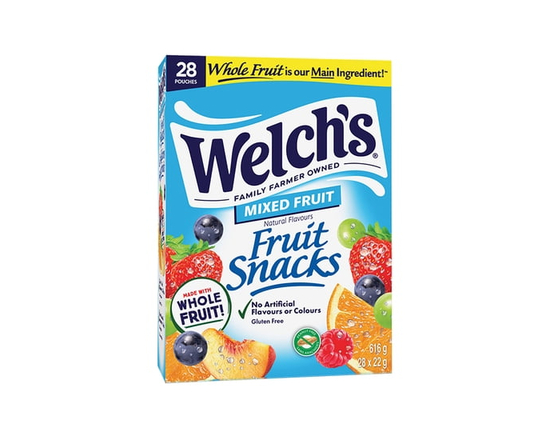 Welch's Fruit Snacks, Mixed Fruit, 28 Packets Snack Box, Gluten Free - 616 g