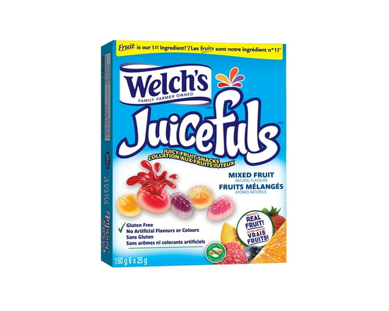 Welch's Fruit Snacks, Mixed Fruit, 6 pack Snack Box, Gluten Free Snacks - 150 g