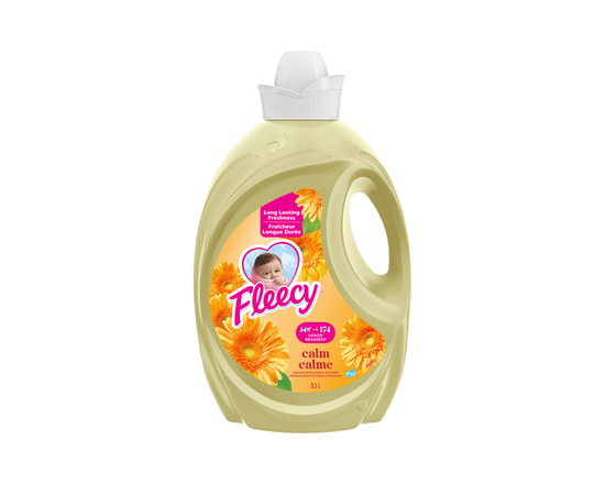 Assouplisseur de tissus concentré Fleecy Calme, parfum Vanille et Mélilot, 4,7 L - 64 fl oz