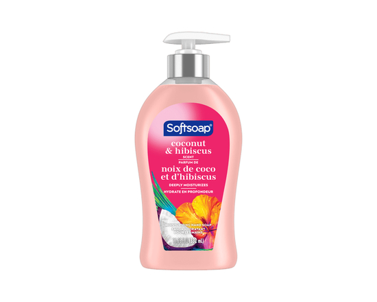 Softsoap Savon Liquide Hydratant pour les Mains, Parfum de Noix de Coco et d'Hibiscus, 332 ml - 11,25 fl oz